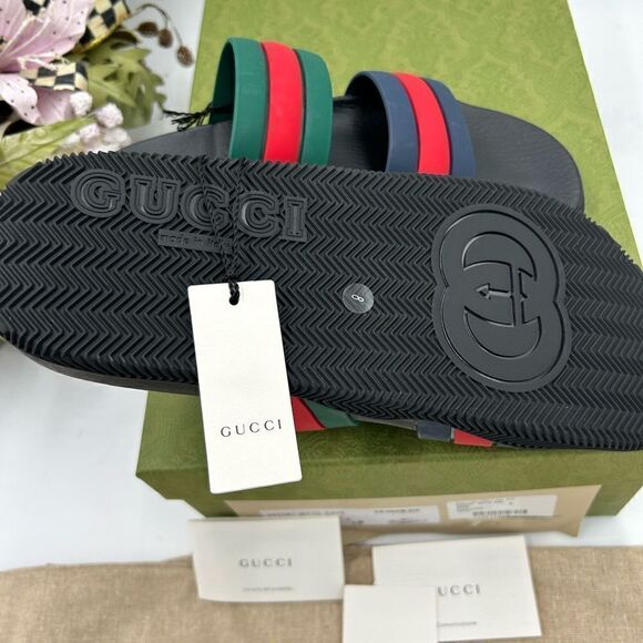 Men’s Gucci, Agrado double strap sandals size 8, made in Italy - Picture 8 of 10